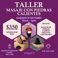 Taller de Masaje con Piedras Calientes | Presencial e Individual